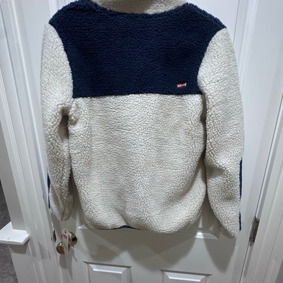 Levi's Kids Fleece Jacket - Navy and Cream - Picture 2 of 4